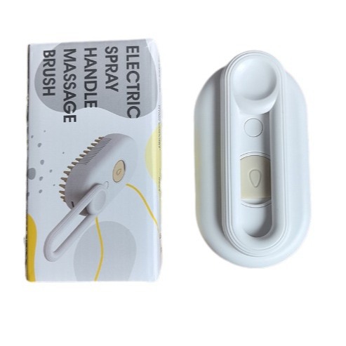 Cross-border electric rotary one-button spray brush cleaning hair removal comb cat and dog anti-fly hair charging pet spray massage comb