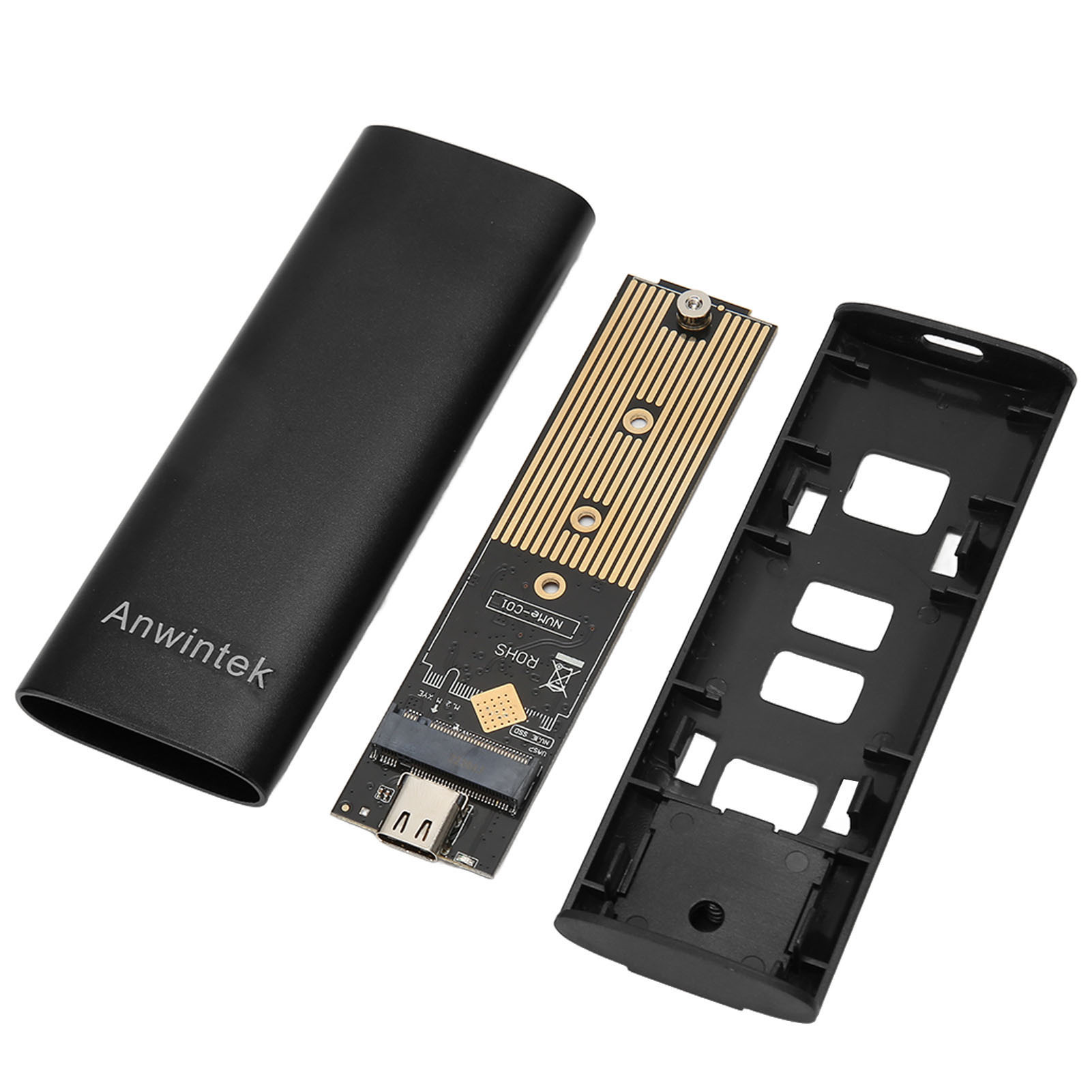 Anyingke tool-free M.2 NVMe to Type-c3.1/3.2 Gen1/Gen2 solid-state mobile hard disk box