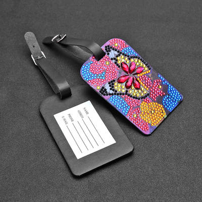 Cross-border 5D Diamond painting work card DIY handmade rhinestone full diamond brick painting luggage tag card cover cross stitch