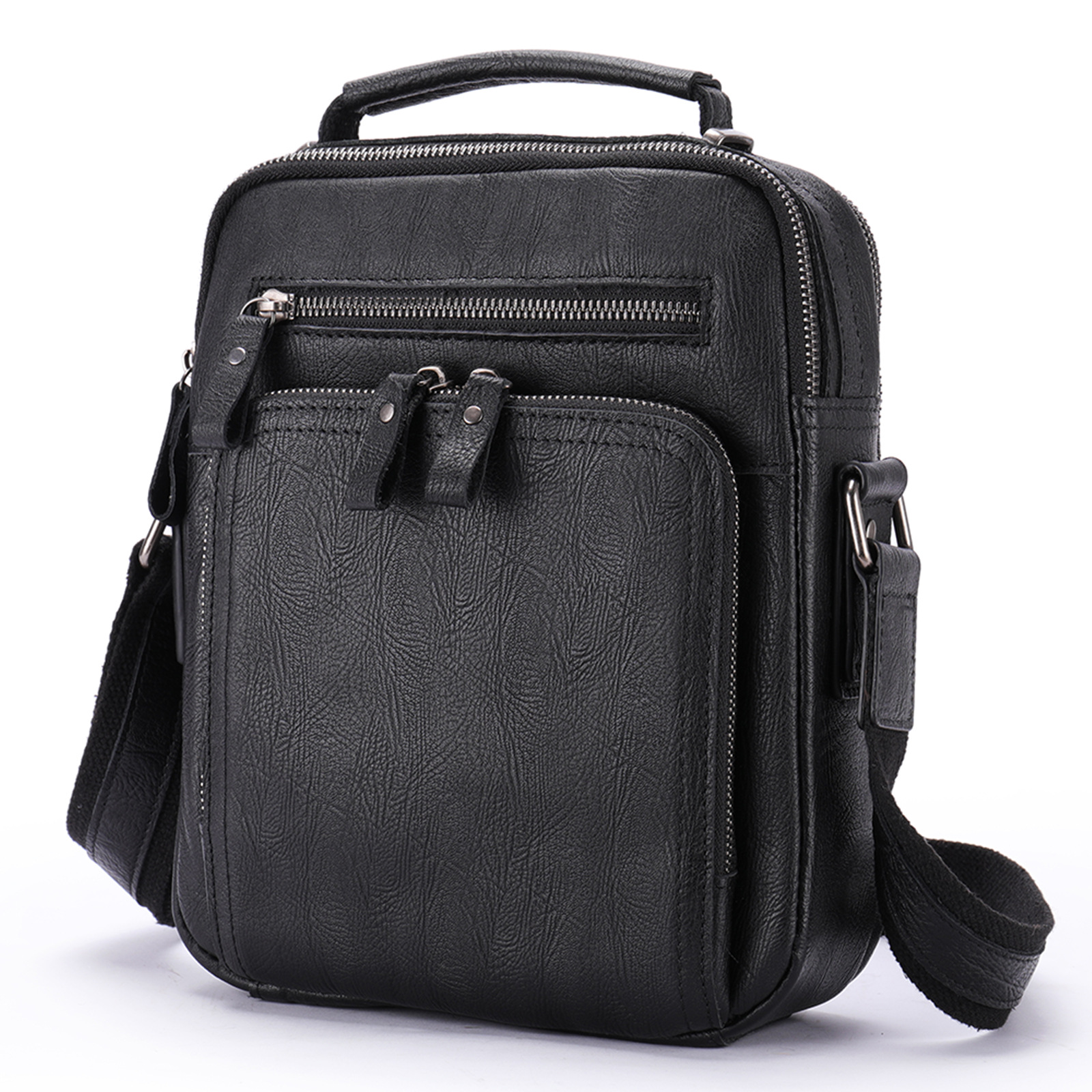 European and American Retro Flip-on Shoulder Bag Genuine Leather Messenger Bag Top Layer Cowhide New Crazy Horse Leather ipad Crossbody Bag