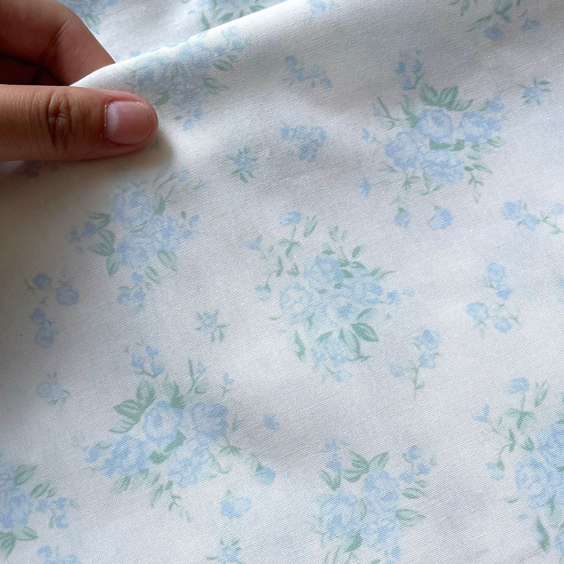 Cotton Korean ins Style Fabric Small Fresh Style Small Floral Rose Printed Parity Clothing Women's Clothing Children's Clothing Fabric