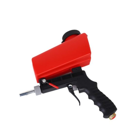 Cross-border hot sale small handheld red plastic pneumatic sandblasting gun portable gravity spray gun hardware tools