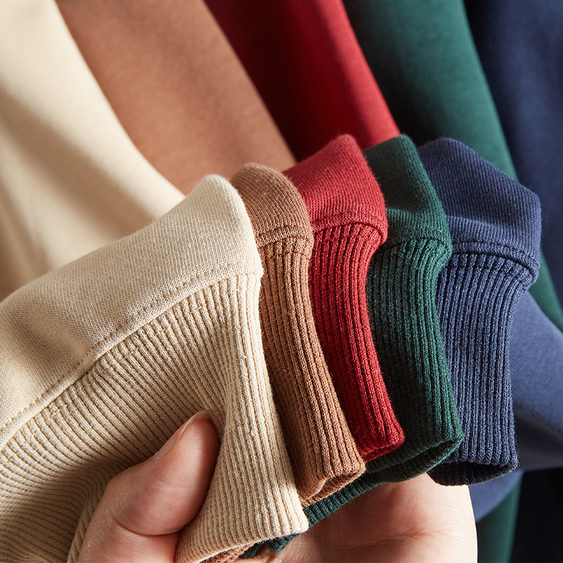 AG300 g Composite Milk Silk Crewneck Sweatshirt Custom Printing Loose Blank Light Plate Solid Color Men's and Women's Fashion Top