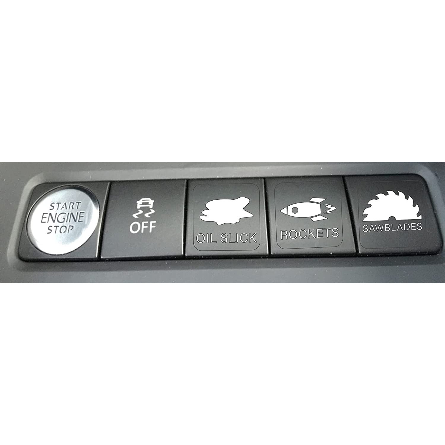 Amazon novelty sticker car switch button sticker dashboard console sticker unused novelty
