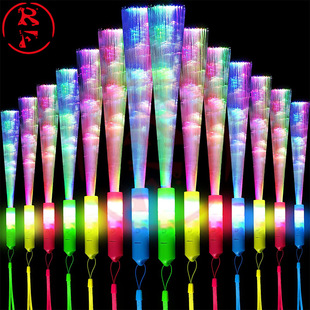 Color glow stick children glow stick led bar party wedding concert birthday fairy fiber optic stick gift 1