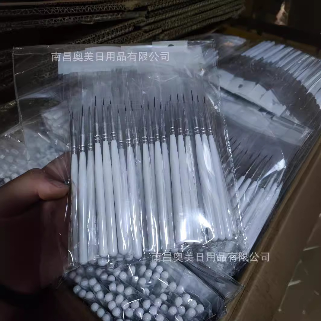 3 pull line hook line flower painting pen nail pen three suit tools white extremely thin short rod cross-border