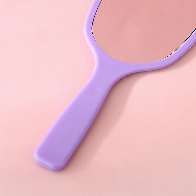 Cross-Border mirror wholesale hand-held makeup mirror girls makeup beauty dressing mirror portable portable handle diy small mirror
