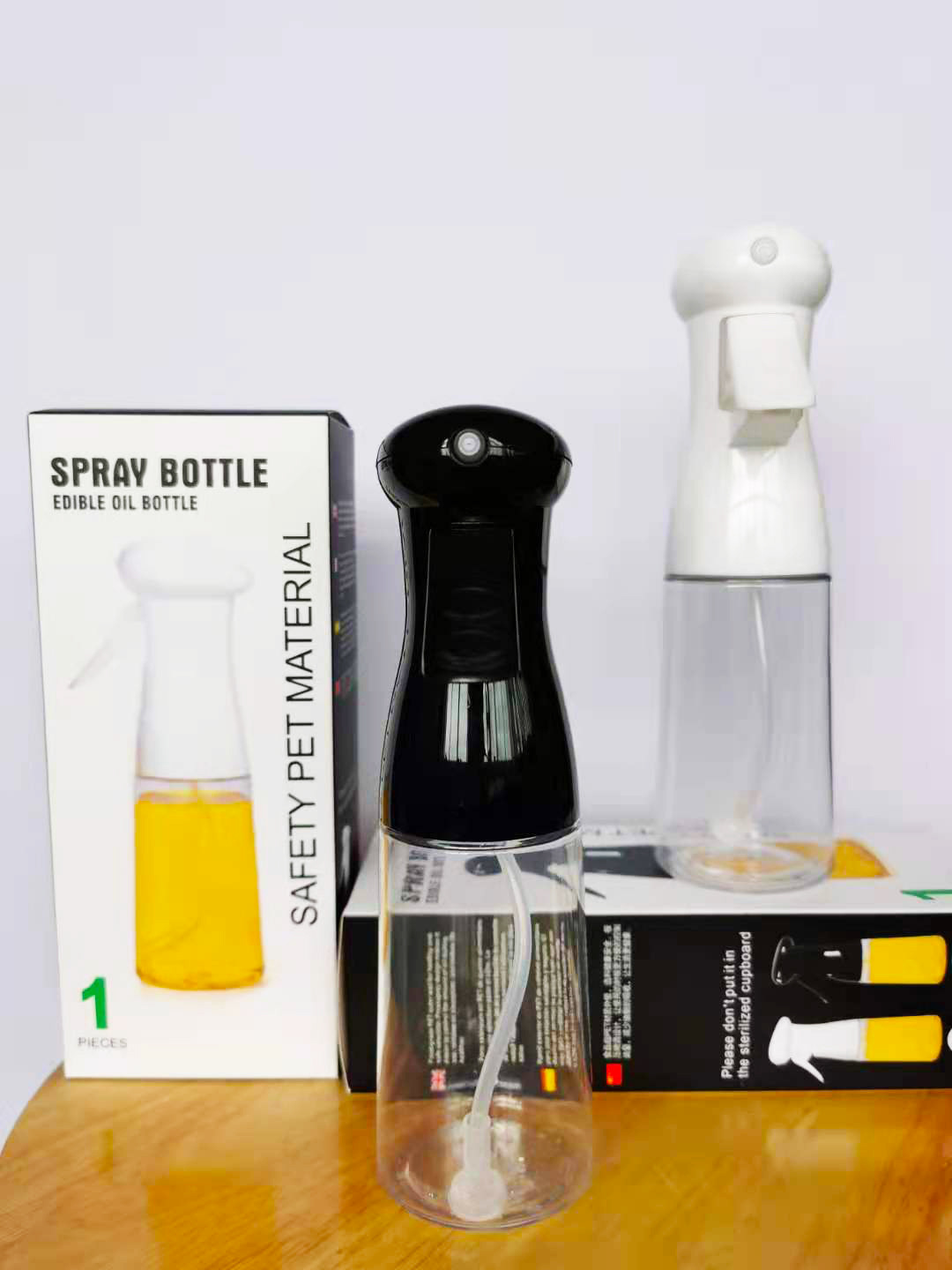 Cross-border gift box edible oil olive oil press spray bottle kitchen oil control bottle glass spray bottle set 