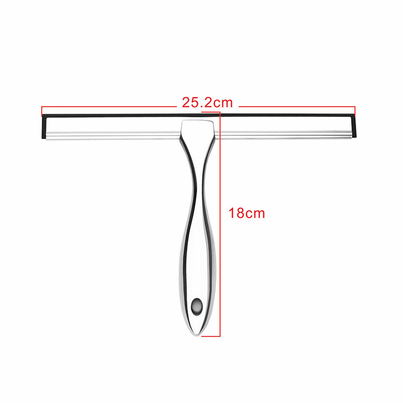 ステンレス鋼ガラスクリーナースキージウィンドウワイパーガラススクレーパー耐久性のある水スキージ家庭用車の窓クリーニング|undefined
