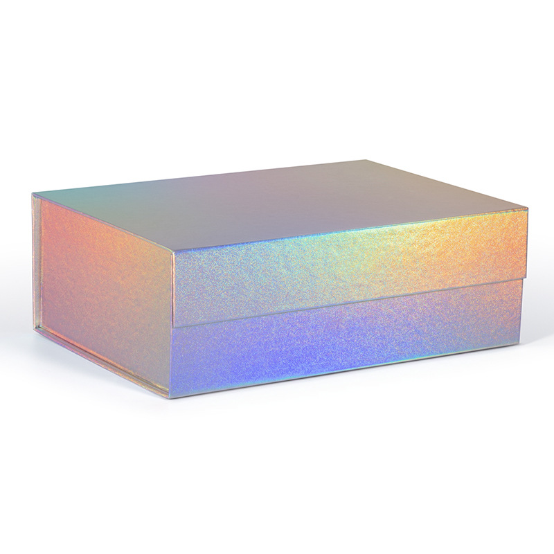 High-end spot cosmetics one-piece folding box high-end lipstick gift box flip empty box laser packaging box