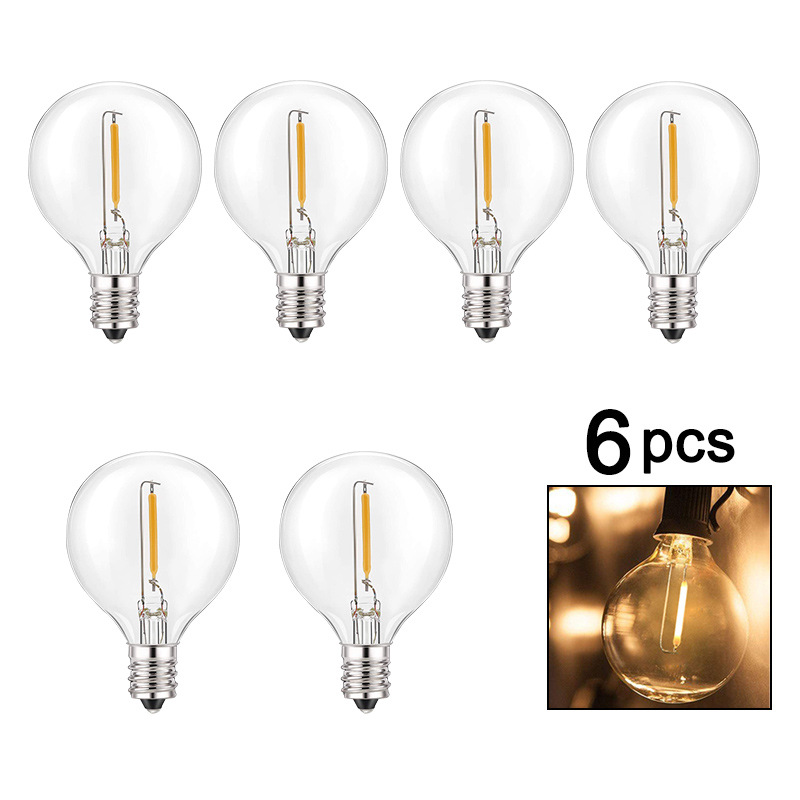 Factory spot G40LED bulb solar light string outdoor waterproof E27 bulb S14 light string E12 bulb