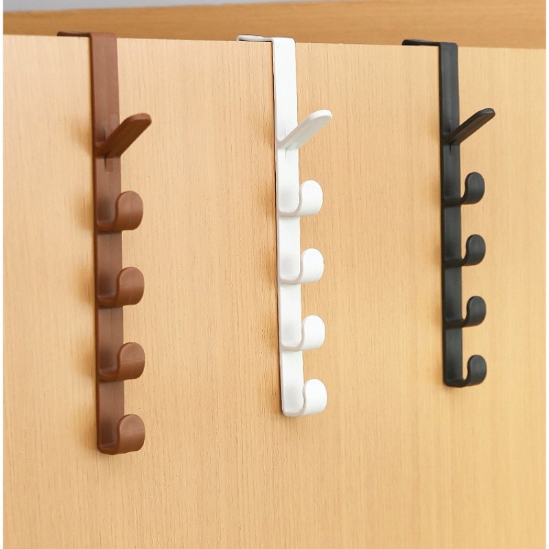 Cabinet door wardrobe door dormitory door rear hook Wall punch-free storage clothes hook upper and lower bunk clothes rack artifact