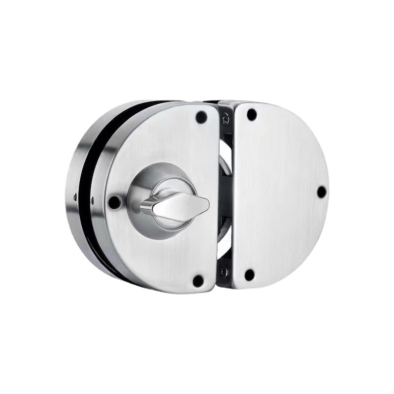 Non-opening glass door lock glass door floor lock single and double door glass door lock glass door latch bathroom door lock