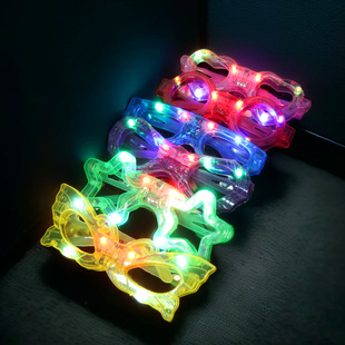 Glasses decoration six lights LED luminous glasses party bar cheer props concert luminous toys
