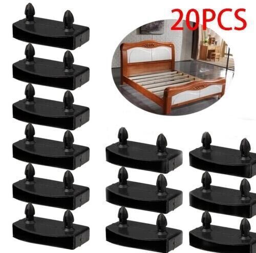 20PCs ribs bed frame both ends fixed cover bed board sofa frame plastic fixed buckle furniture accessories WT01