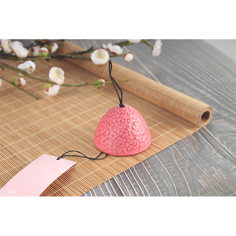 Scenic Spot Gift Hanging Cherry Blossom Fireworks Cast Iron Wind Bell Japanese Style Wind Bell Southern Metal Cherry Blossom Bell