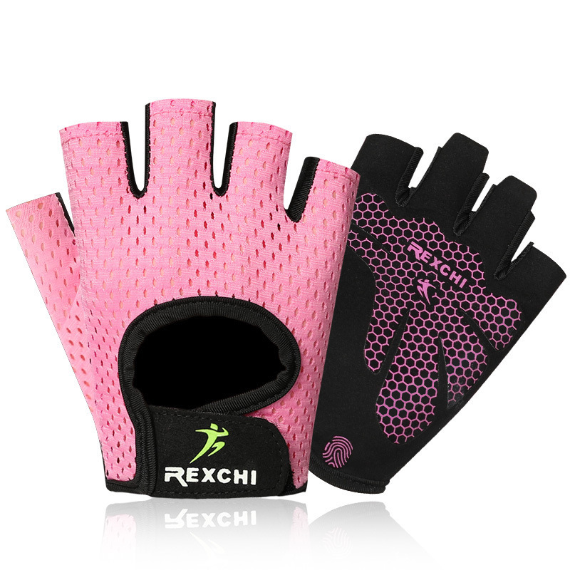 Ricky fitness gloves sports Palm shock-absorbing Weightlifting Men's and women's cycling bicycle wear-resistant non-slip half-finger gloves