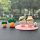 Lotus Leaf rabbit + Travel Rabbit +2 radish + Pink Pad