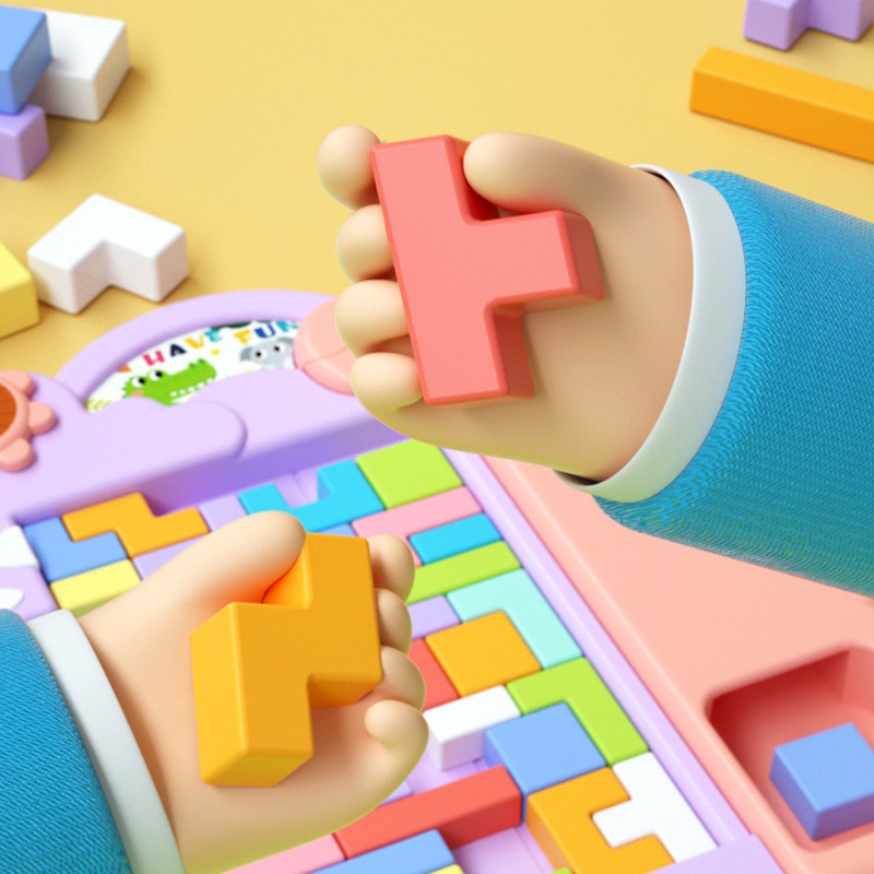 Tetris Building Block Jigsaw Puzzle Toy Children Aged 3 to 6 Thinking Training Boys and Girls Jigsaw Puzzle