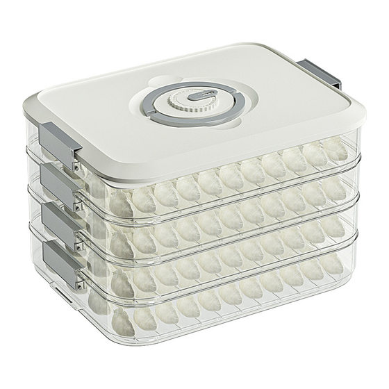 Dumpling Box Household Food Grade Kitchen Refrigerator Finishing Artifact Wonton Box Fresh-keeping Quick-frozen Special Storage Box