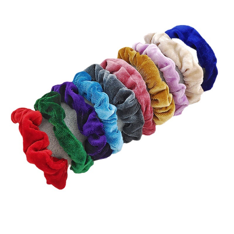 New Korean Velvet Loop Velvet Small Loop Sweet Color Hair Rope Korean Style Rubber Band Fabric Fairy Style Head Rope for Women