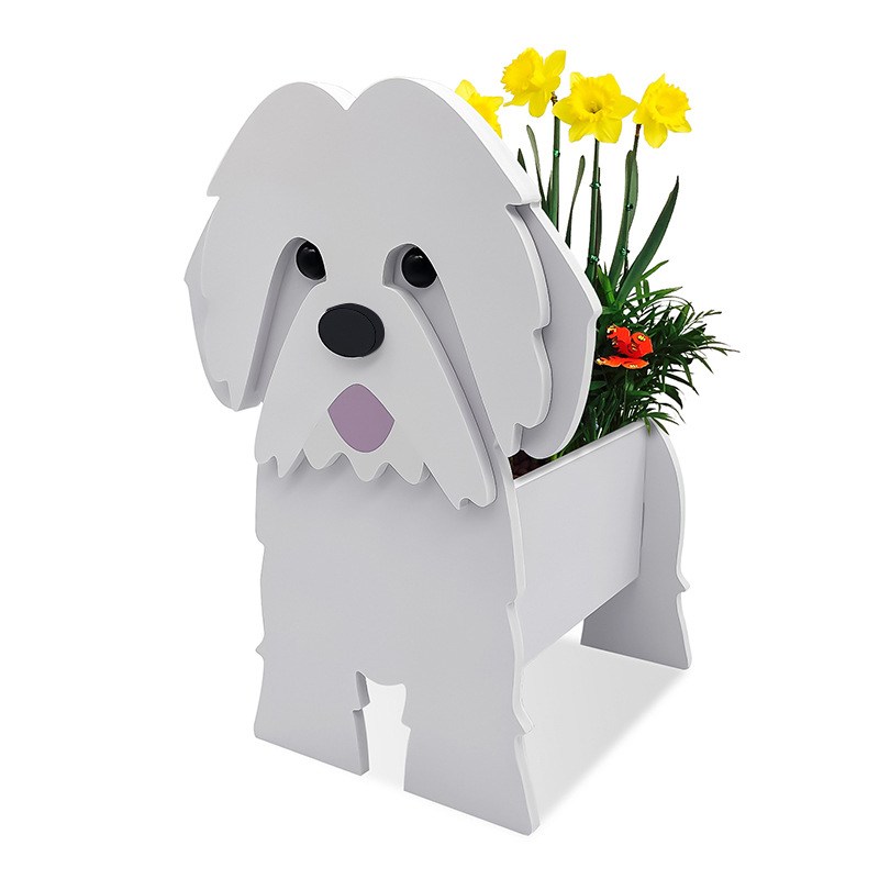 In stock source manufacturer cross-border new dog planter Garden Garden PVC creative decorative flower pot dog
