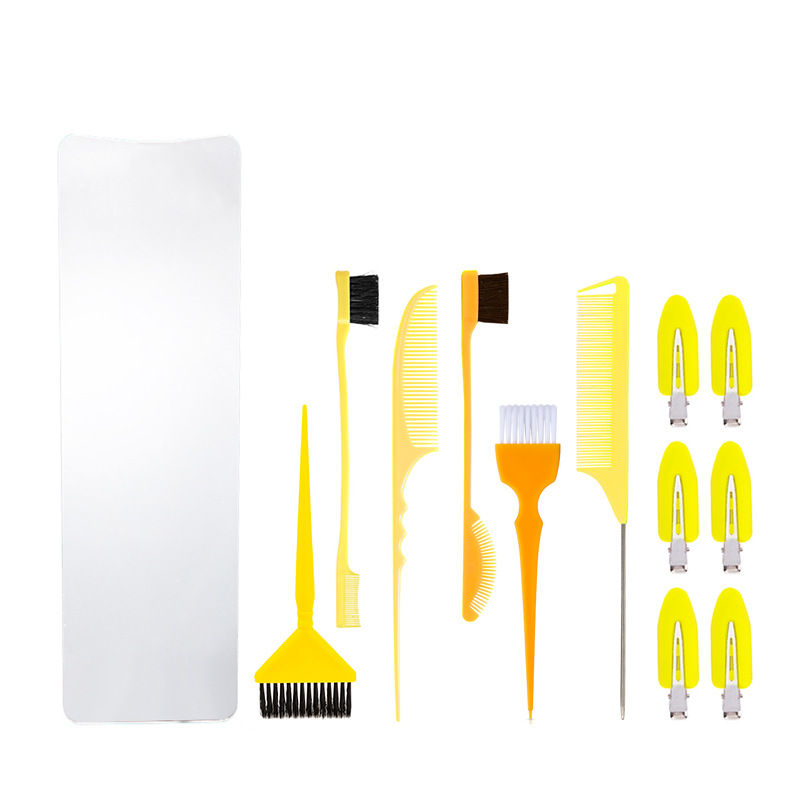 Cross-border transparent hair dyeing board hair dyeing medicine board dyeing pointed tail comb positioning clip edge brush hair dyeing suit