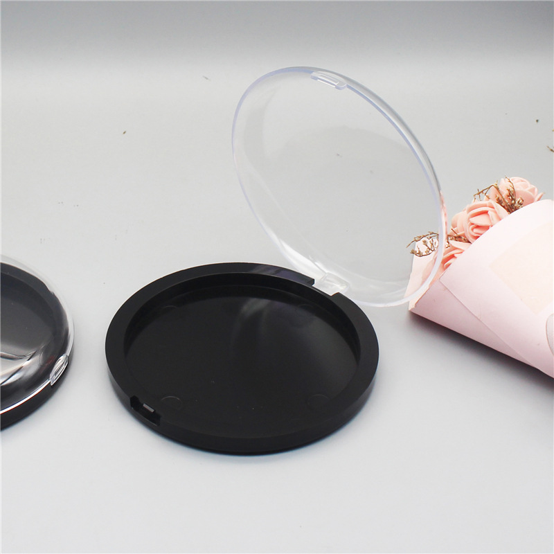 [in stock] 90mm transparent convex cover black skin color bottom round chest patch box single chest patch nail art storage empty box