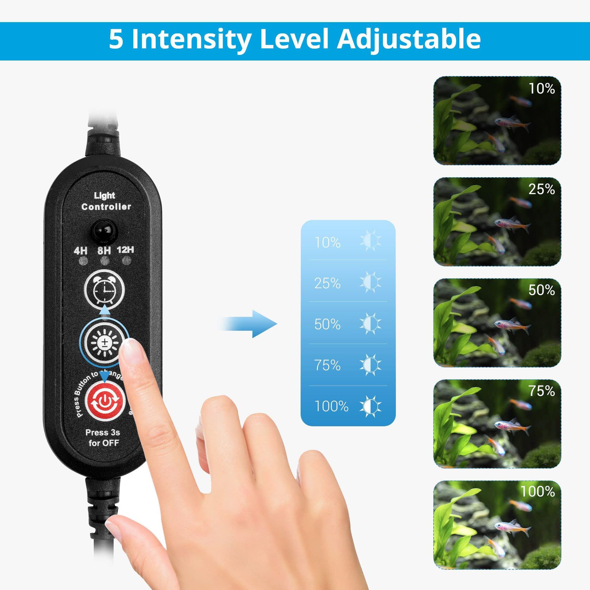 Sunrise Sunset remote control RGB aquarium light led tropical fish coral aquarium light diving lighting full Blue White/color light