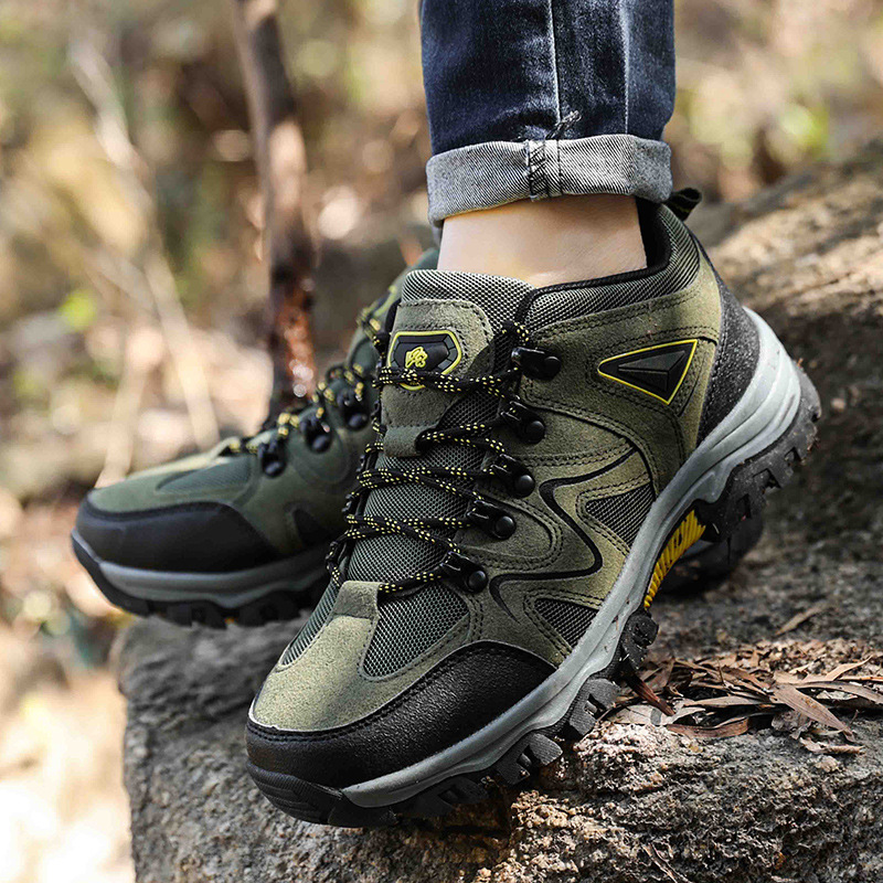 Cross-border 2024 Spring and Autumn New Low-top Lace-up Hiking Shoes Men's Outdoor Shoes plus size Cross-country Hiking Shoes Travel Shoes