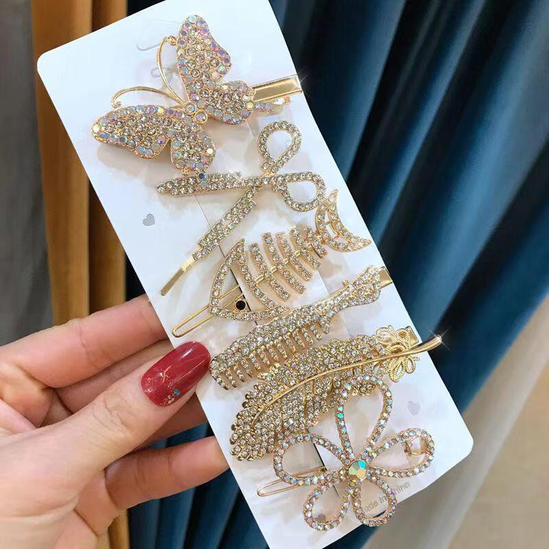Nouvelle épingle à cheveux en perles de strass, petite frange fraîche, clip latéral, accessoires pour cheveux, couvre-chef pour femmes célèbres sur Internet, épingle à cheveux cassée, bijoux_voghion.com