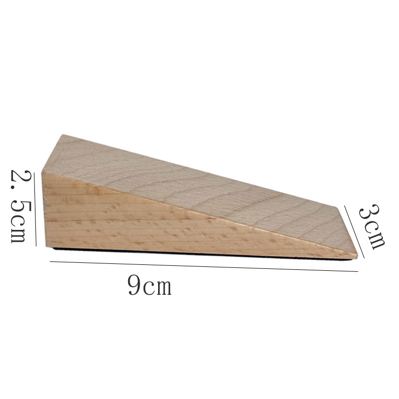 Cross-border foreign trade nail-free installation non-slip mobile door stop simple style creative triangle wooden door stopper door stopper