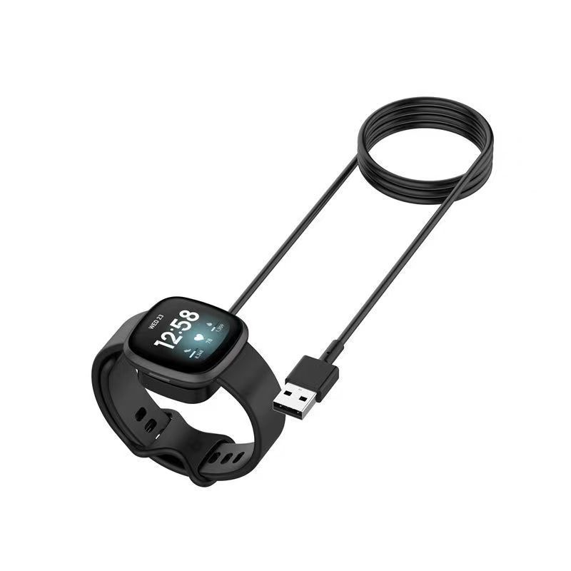 適用Fitbit versa3 /sense智能手錶充電線Versa3磁吸充電器數據線