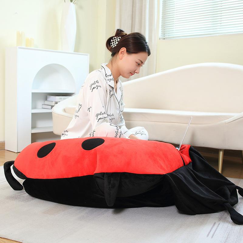 Shake Tone Internet Popular Same Style Beetle Clothes Pillow Ladybug Doll Doll Plush Toy Sofa Cushion Lazy Pillow
