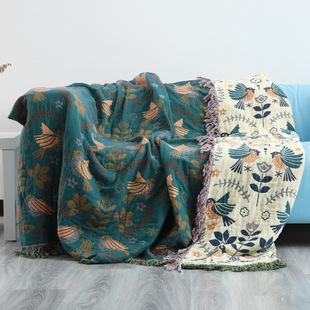 Cotton Gauze Sofa Cover Cover All Cotton Full Covering Cloth Nordic Sofa Cushion Cover Blanket All Seasons Universal