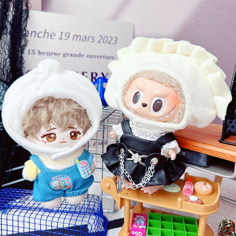 10cm Baby Clothes Cute Buns and Dumplings Hat Pull Cloth Headgear 15cm Cotton Doll Clothes Dress Up