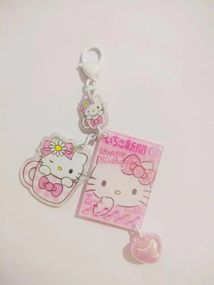 Little Red Book same style kitty cute keychain book bag buckle acrylic ornaments accessories small gifts for people