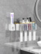 Gold-plated toothbrush holder [four ports] + toothpaste squeezer