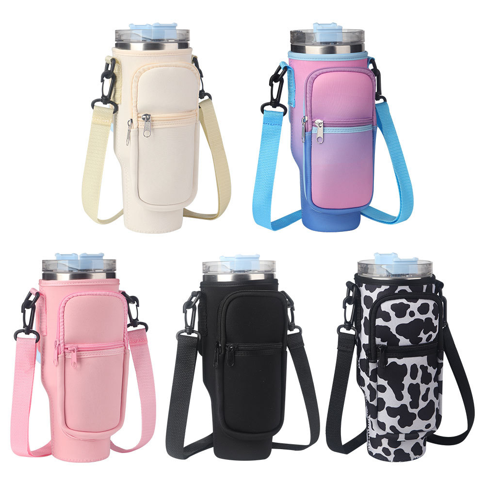 Factory Direct Sales New 40oz ice cream cup cover Stanley milk pattern handle cup water cup cover diving material water Cup bag