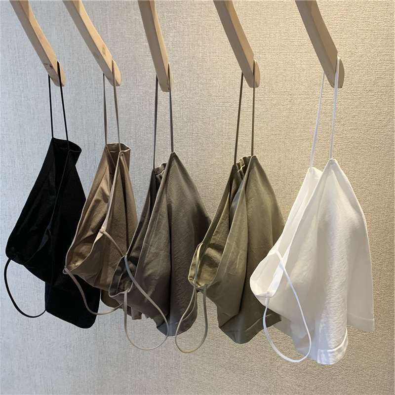Quality Edition Independent Solid Color Camisole Vest Women's Summer Top with Chest Pad Seamless Wrap Chest Thin Belt Tube Top