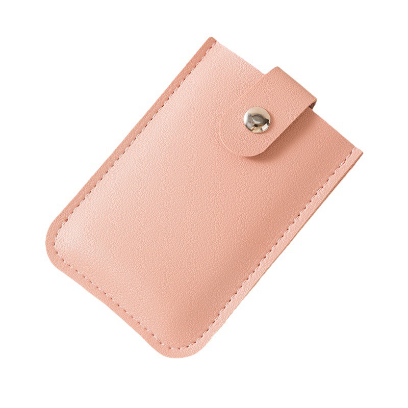 Ins style PU leather laminated pull-out small card bag men's and women's ultra-thin small card bag certificate card set wholesale