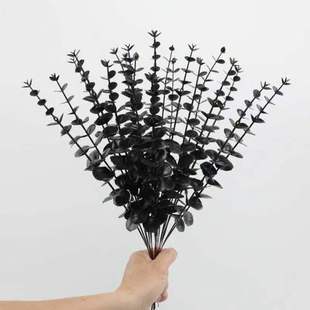 Golden eucalyptus leaves Amazon cross-border artificial flower simulation green plant home decoration wedding flower arrangement