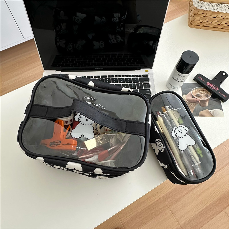 Original curly dog cosmetic bag large capacity portable storage bag portable travel wash bag skin care product storage bag