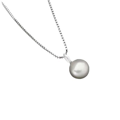 Silver 925 Sterling Silver Necklace Women's Single Natural Pearl Necklace Light Luxury Niche Light Luxury Box Chain Jewelry New Arrival