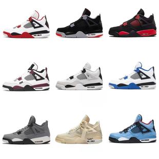 Putian factory aj4 racing car blue big Paris white Oreo Joe 4 non-slip wear-resistant men's and women's basketball shoes foreign trade