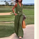 European and American Women's Cross-border 2024 New Fashion Solid Color suit Vest Trousers Collage Stitching Casual Two-piece Set for Women