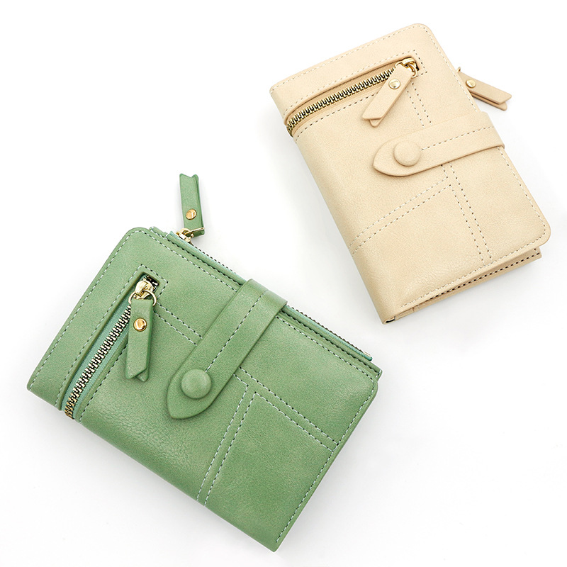 New Ladies Wallet Fresh Short Women's Zipper Wallet Fashionable All-match Large Capacity Multi-card Wallet Wholesale