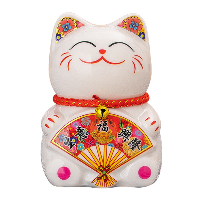 Lucky Cat style handy gift ceramic craft decoration Chaozhou factory production Store Gift opening gift