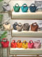 Hand-held food basket bag leather bucket bag litchi TC leather high-end hand-stitched wax thread batch Guangzhou women's bag