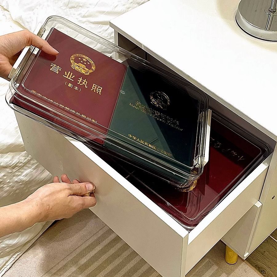 Test Paper Storage Artifact Large Capacity Transparent Plastic Household Book Junior High School Graduation Certificate a4 File Storage Box